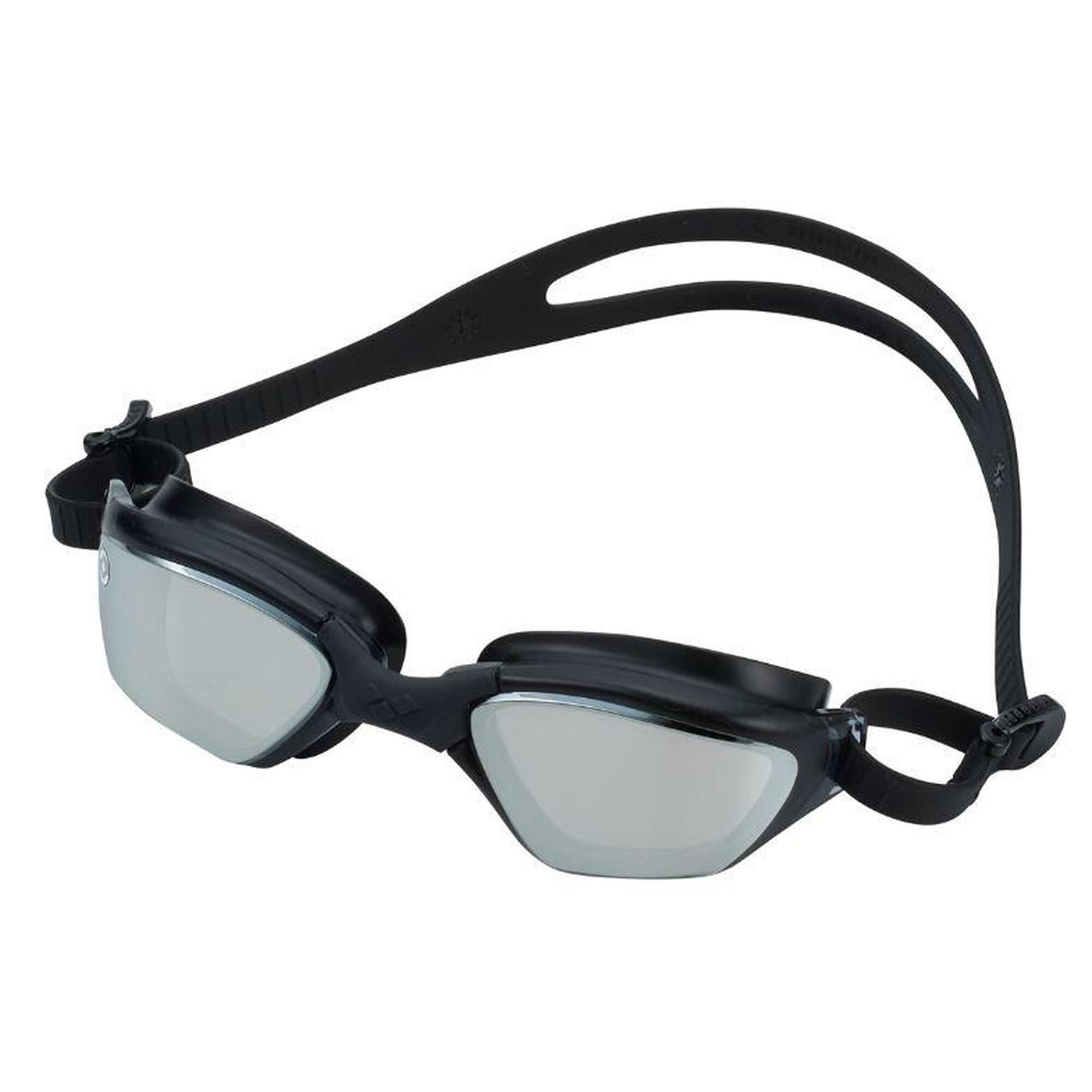 日本製 800 RE:NON 反光鏡面 訓練泳鏡 - 黑色
