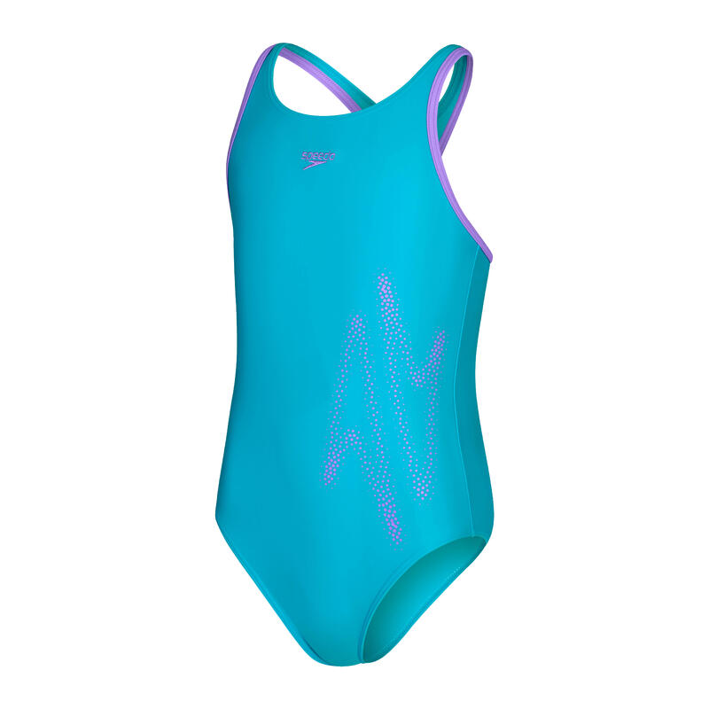 ECO ENDURAFLEX 女童 (6-14 歲) HYPERBOOM 連身泳衣 - 藍色