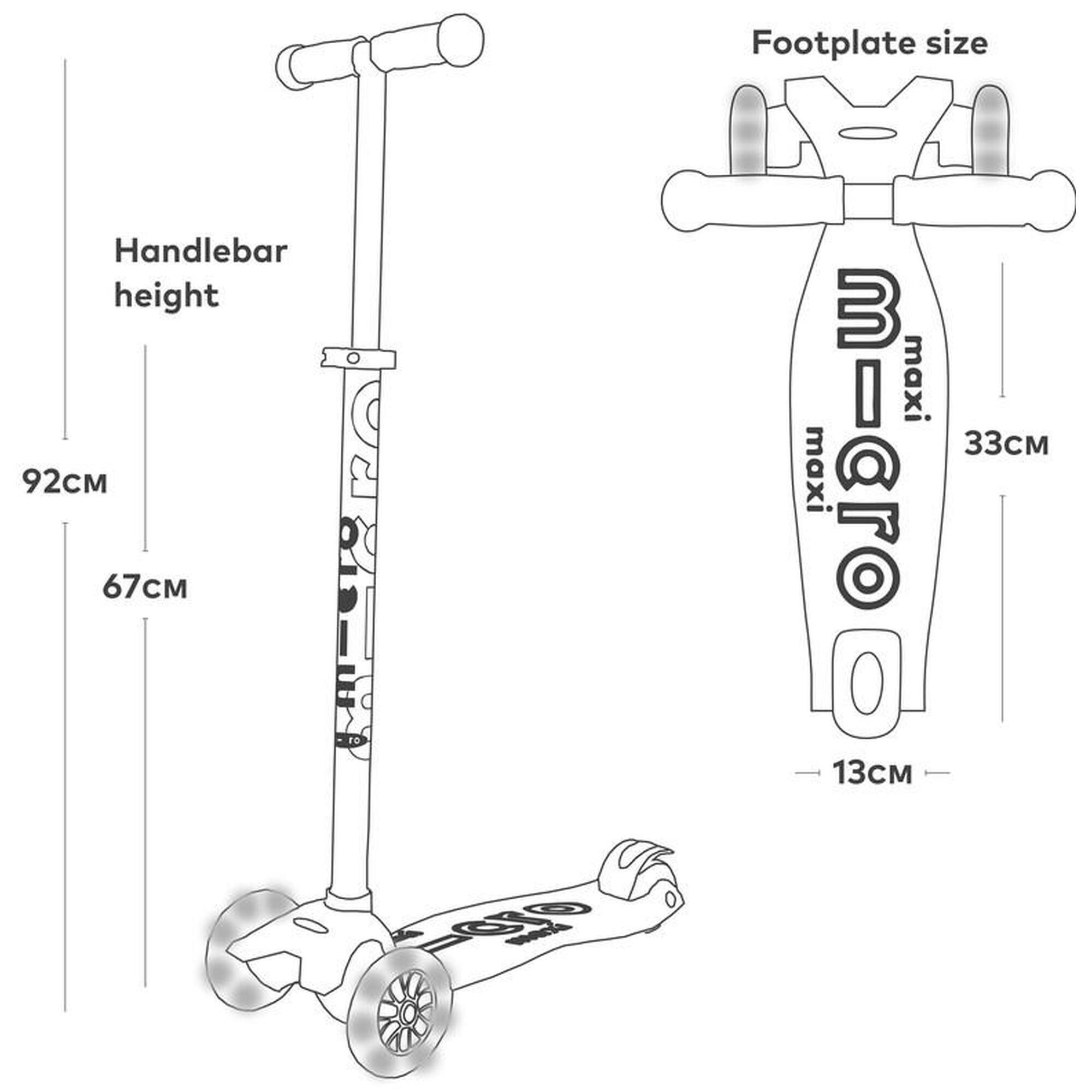 Micro Scooter Maxi Micro Deluxe LED schwarz