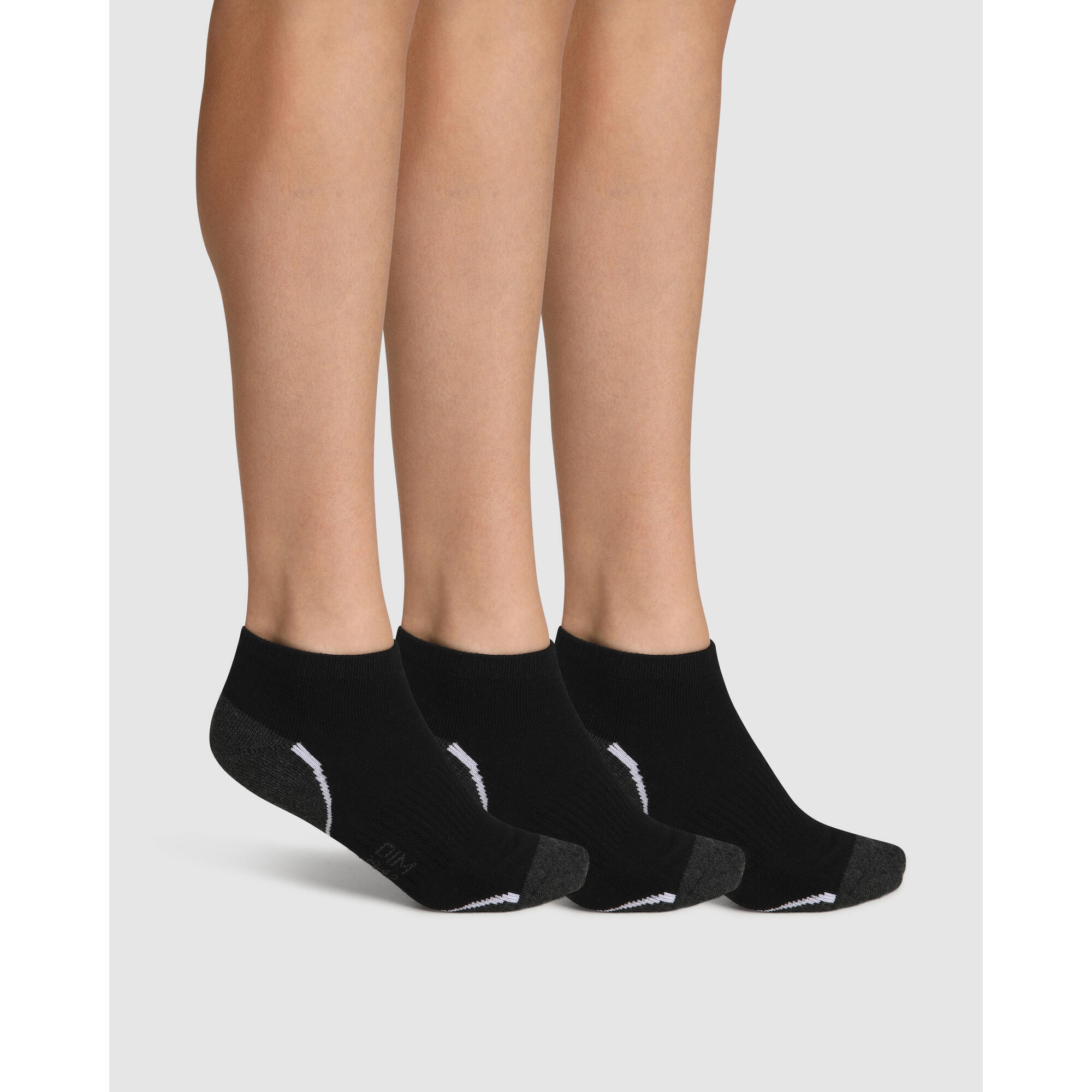 Dim - Lot De 3 Paires De Chaussettes De Sport Femme - Chaussettes - Blanc|noir - 39/42 - Decathlon