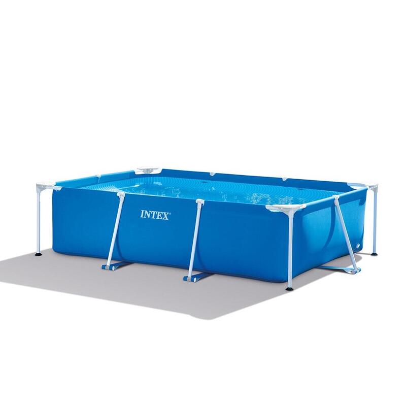 長方形框架地面泳池 3.0m x 2.0m x 0.75m - 藍色