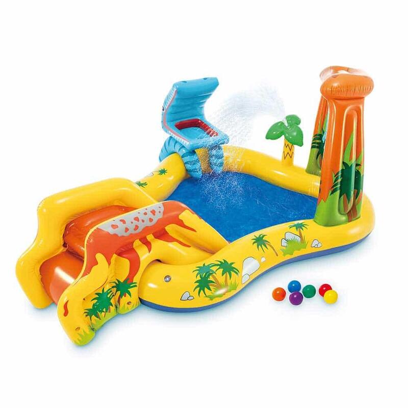 Dinosaur Play Center Kids Inflatable Waterslide Pool