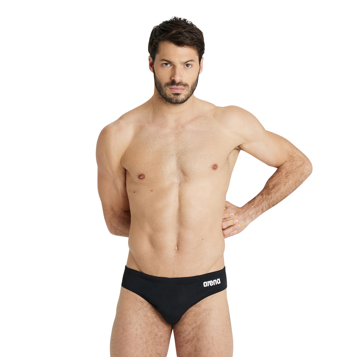Arena - Slip De Bain Homme - Team Solid - Maillot De Bain 1 Pièce - Blanc|noir - 90 - Decathlon