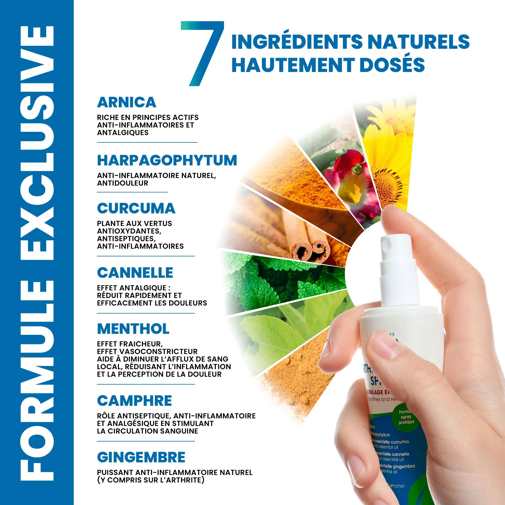 SPRAY de Massage 200 ML - 8 Actifs d'Origine Naturelle - Harpagophytum & Huiles 5/8