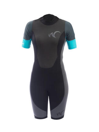 Shorty Adelaide Damen Türkis - 3mm Neopren mit Lycra-ärmeln