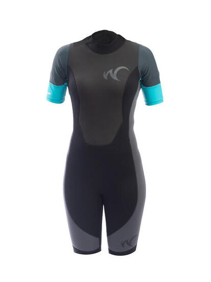 Shorty Adelaide Damen Türkis - 3mm Neopren mit Lycra-ärmeln