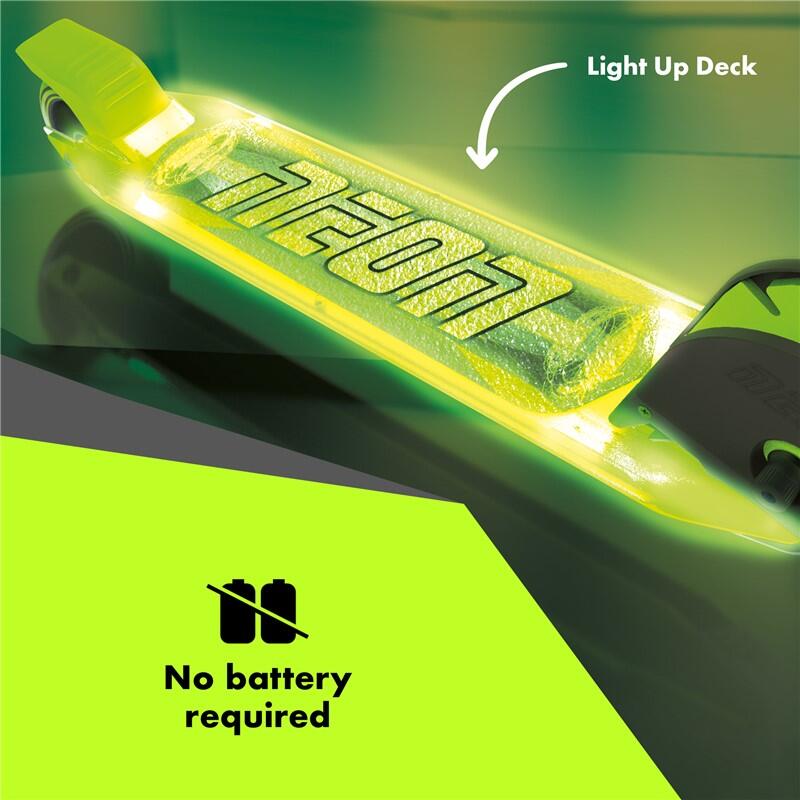 TROTINETE DE DUAS RODAS NEON DYNAMO PARA CRIANÇAS YVOLUTION VERDE 2/4
