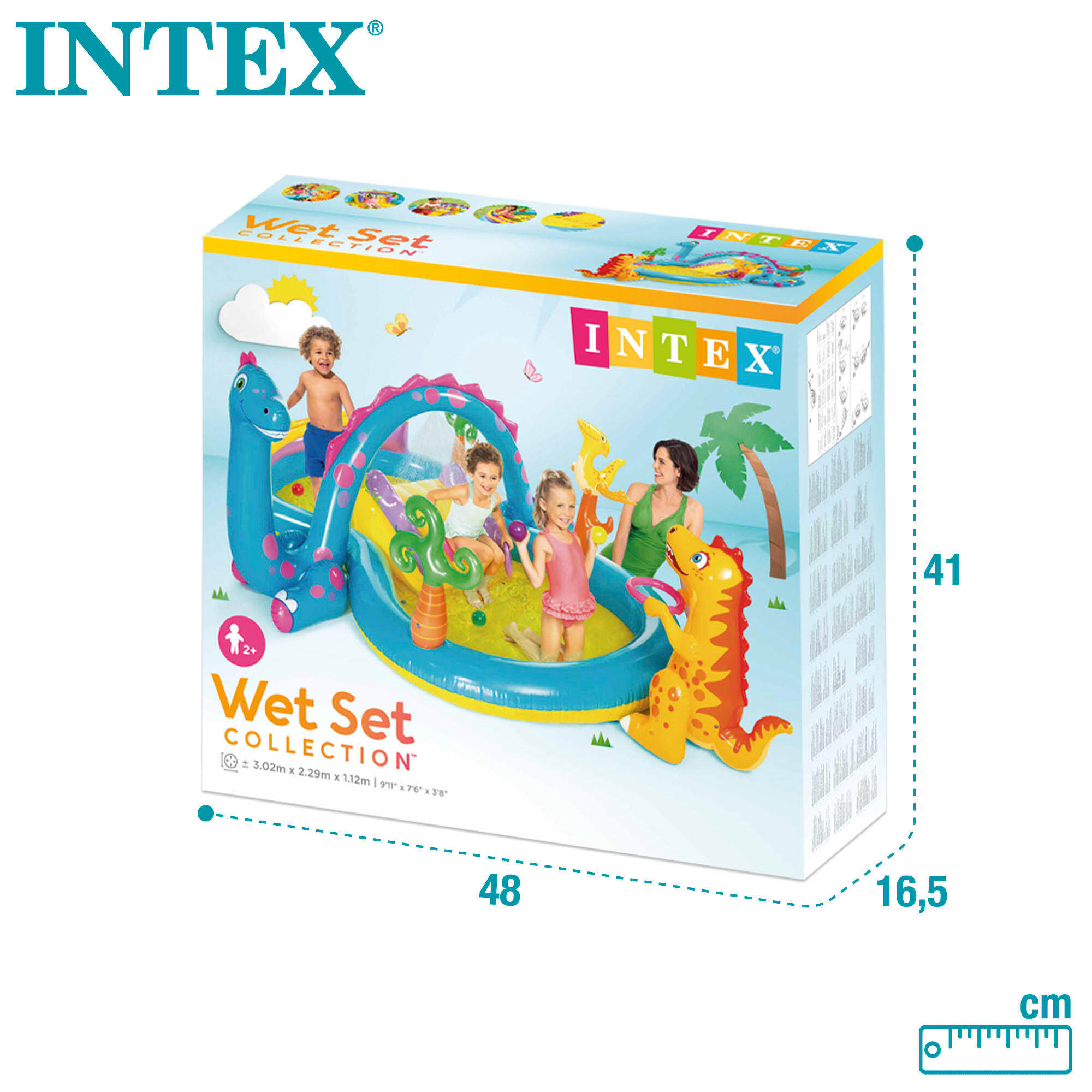 Piscina para crianças insuflável intex dinos 302x229x112 cm - 280 l 7/7