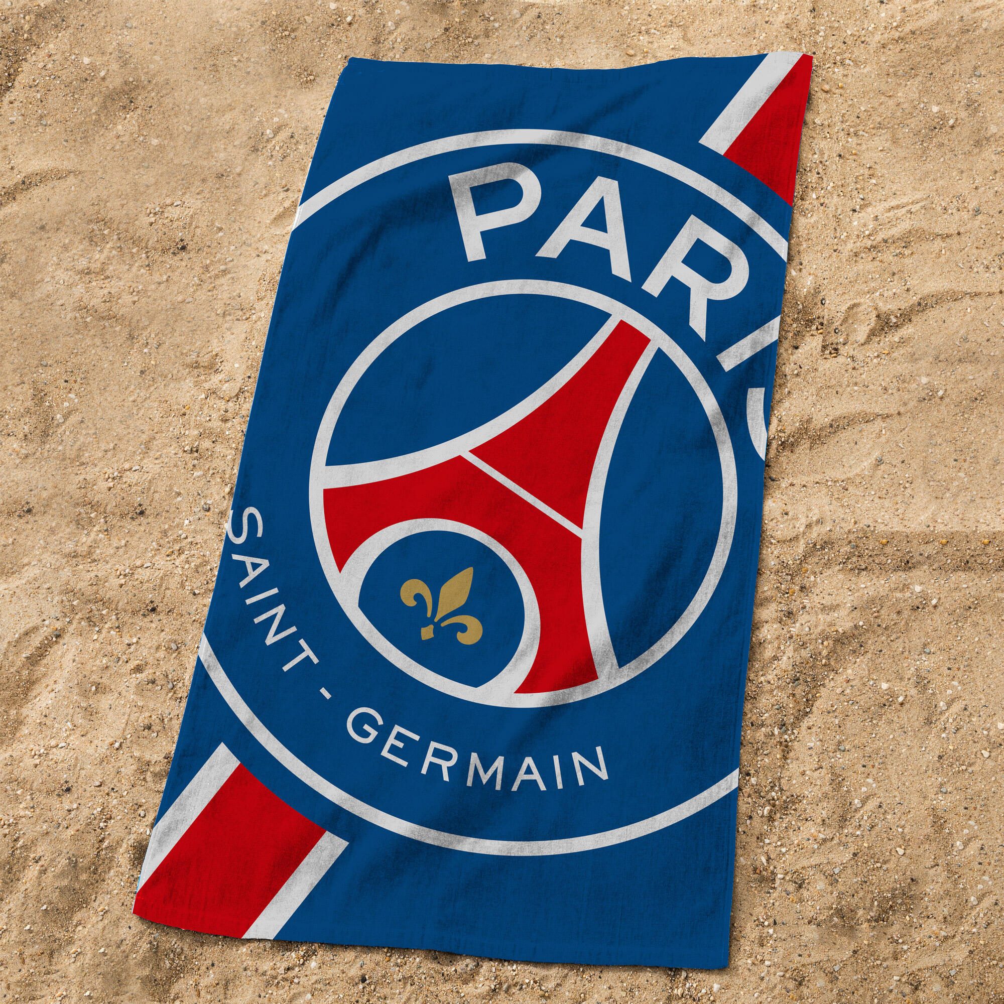 Serviette de bain 70x120 cm 100% coton football Paris - Cropped 2/3