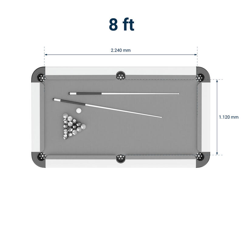 Sportime Billardtisch Outdoor, 8 ft (Tischmass: 251x140 cm)