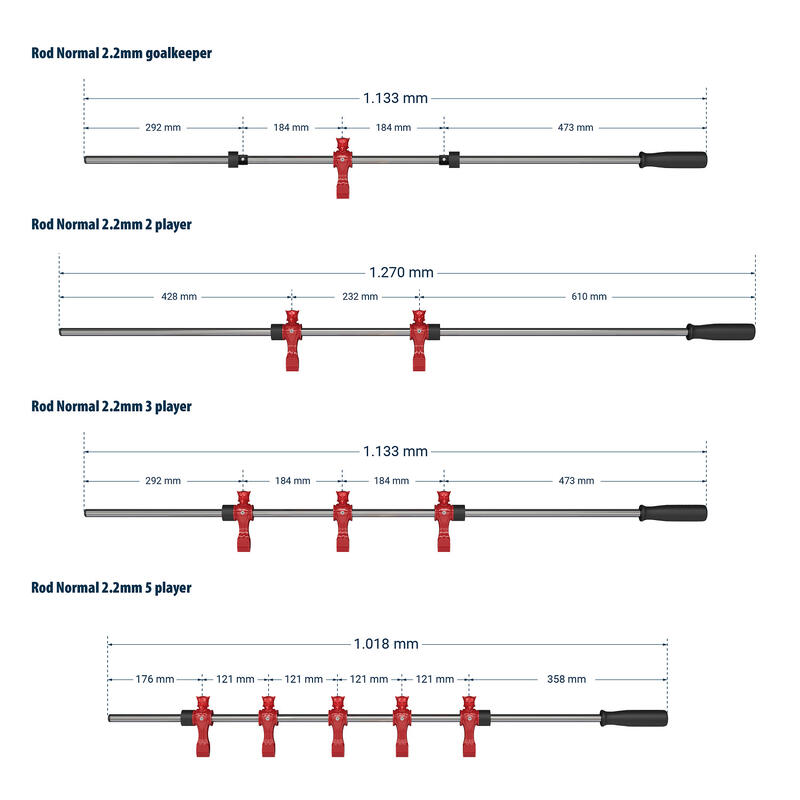 Sportime Kickerstange Hurricane, 16 mm, 4er Set