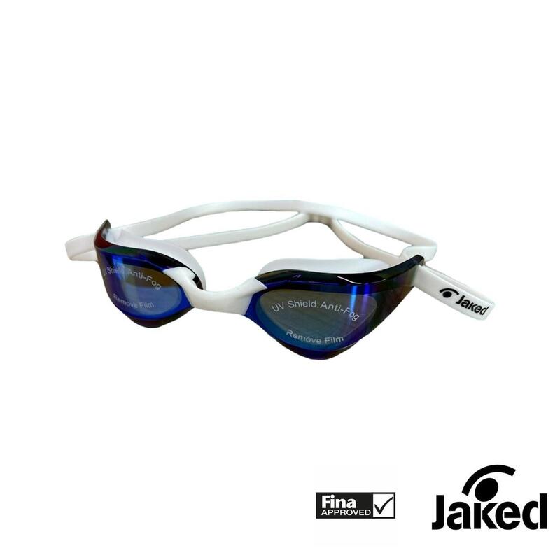 【FINA APPROVED】NRJ SWIMMING GOGGLES - COMPETITION - WHITE/NAVY BLUE