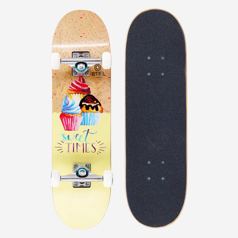 BTFL ALICE - Skateboard mini 28" x 7,5", tabla completa para niños