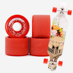 BTFL Roues Longboard 70 x 51 mm - 78A - Lot de 4 - rouge