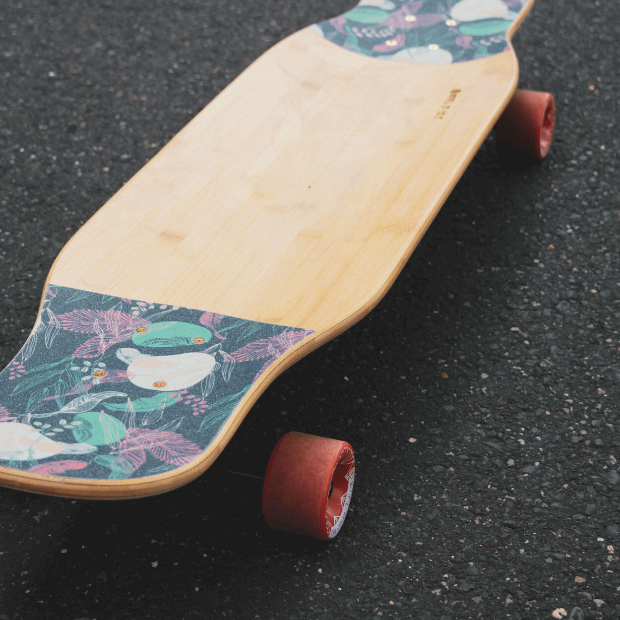 BTFL Juego de ruedas Longboard 65 x 45 mm - 80A - juego de 4 - rojo 3/3