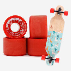 BTFL Roues Longboard 65 x 47 mm - 78A - Lot de 4 - rouge