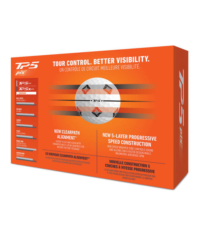 TaylorMade New TP5 Pix 2024 Bola de Golf 3/4
