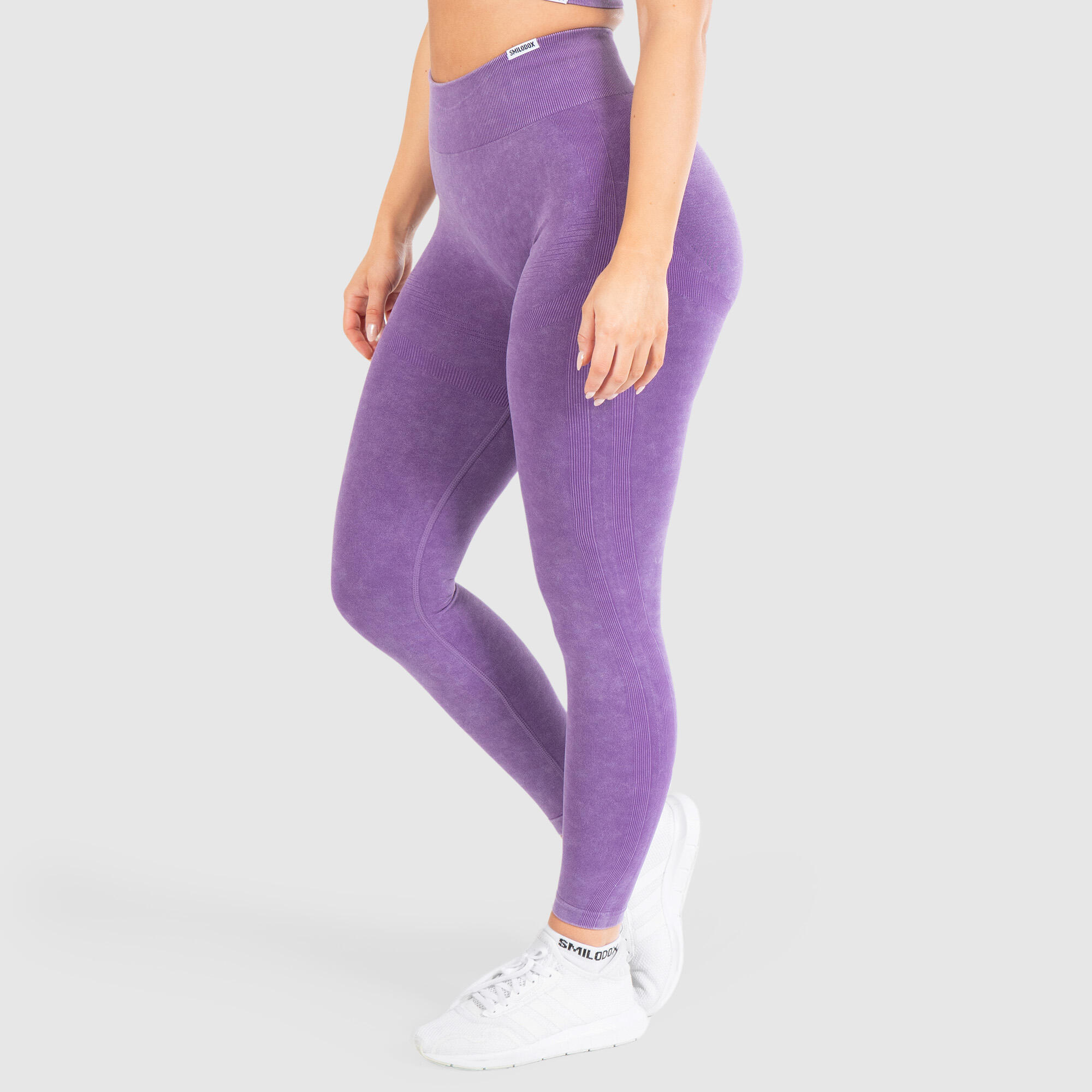 Damen Leggings Batik Scrunch Lila 2/6