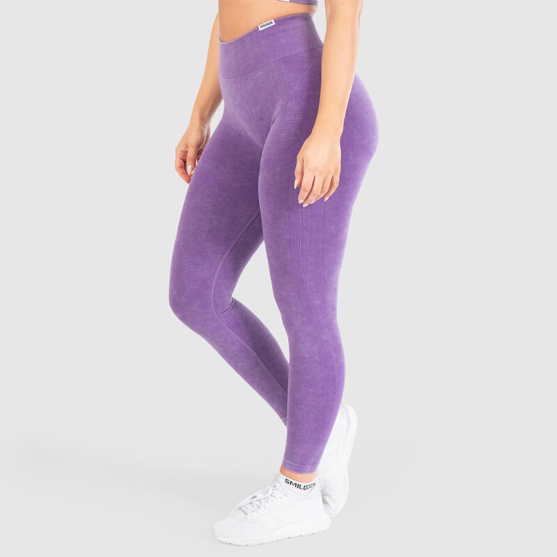 Damen Leggings Batik Scrunch Lila für Sport & Freizeit