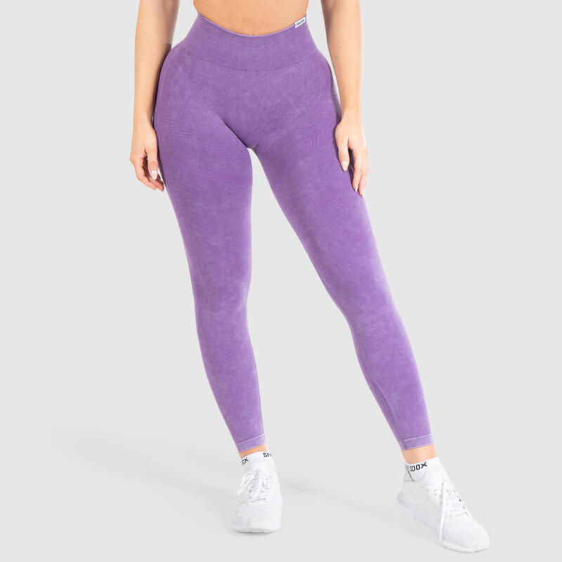 Damen Leggings Batik Scrunch Lila für Sport & Freizeit