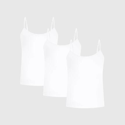 Damen 3x Unterhemd Narry Weiß