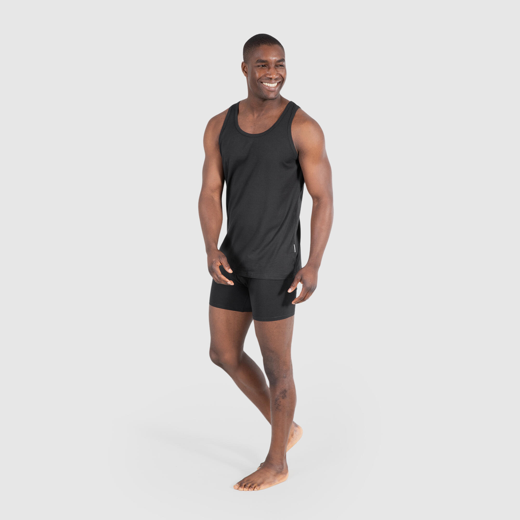 Herren 3x Boxershorts & 3x Unterhemd Modal Schwarz 3/7