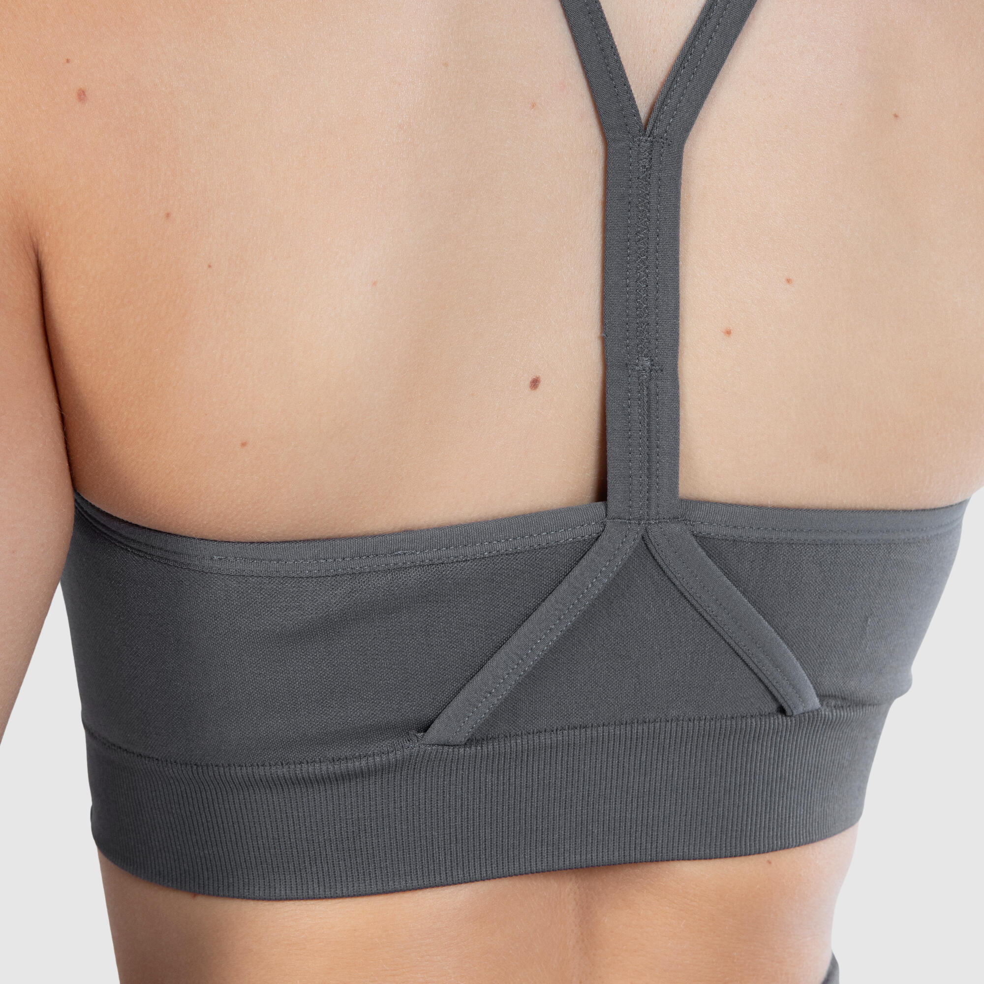 Damen Sport BH Solid Scrunch Anthrazit 6/6