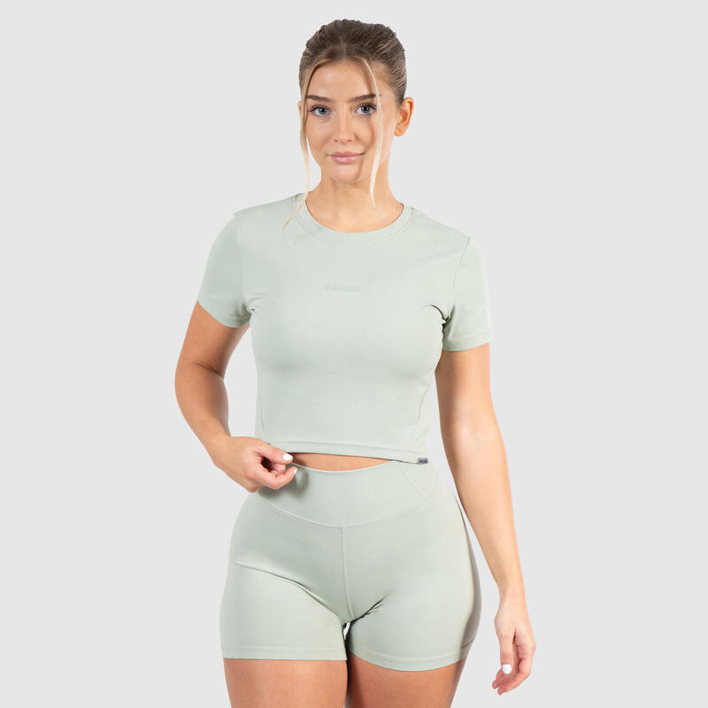 Damen Crop T-Shirt Advance Pro Grün für Sport & Freizeit
