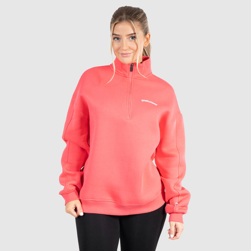 Damen Sweatshirt Half Zip Teresita Pink für Sport & Freizeit