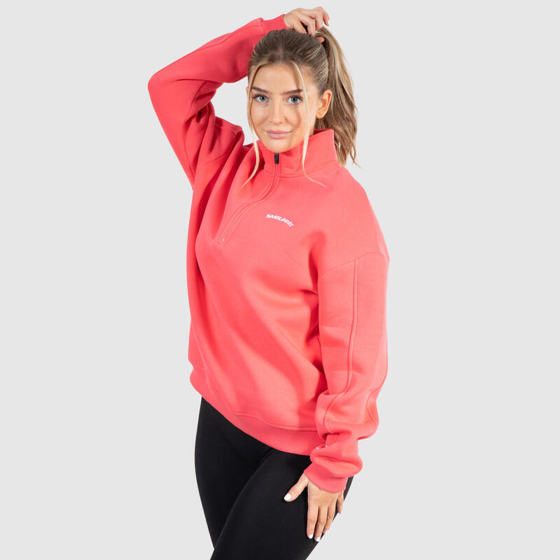 Damen Sweatshirt Half Zip Teresita Pink für Sport & Freizeit