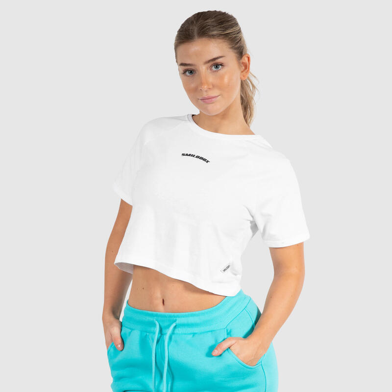 Damen Crop T-Shirt Nalani Weiß für Sport & Freizeit