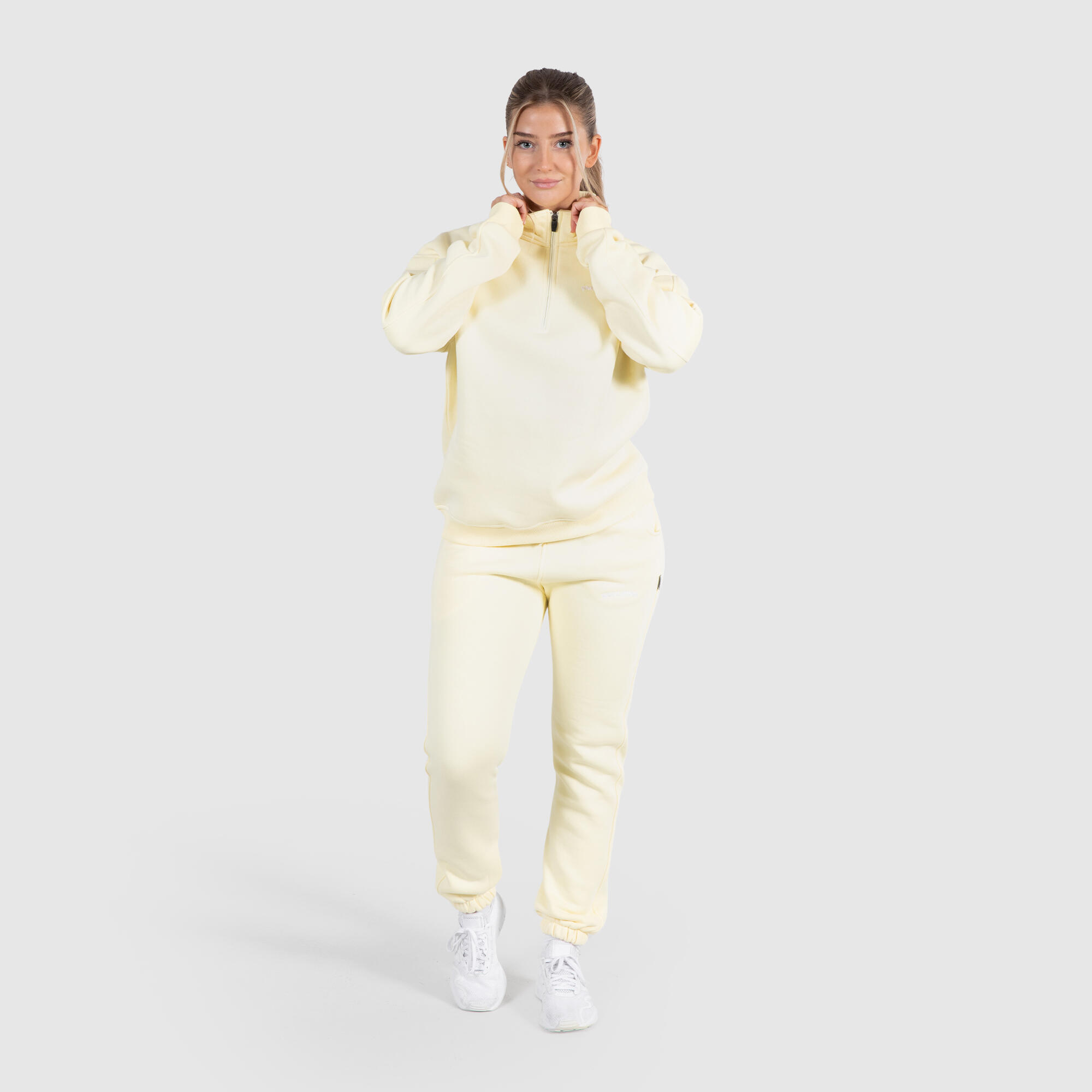 Damen Sweatshirt Half Zip Teresita Gelb 3/5