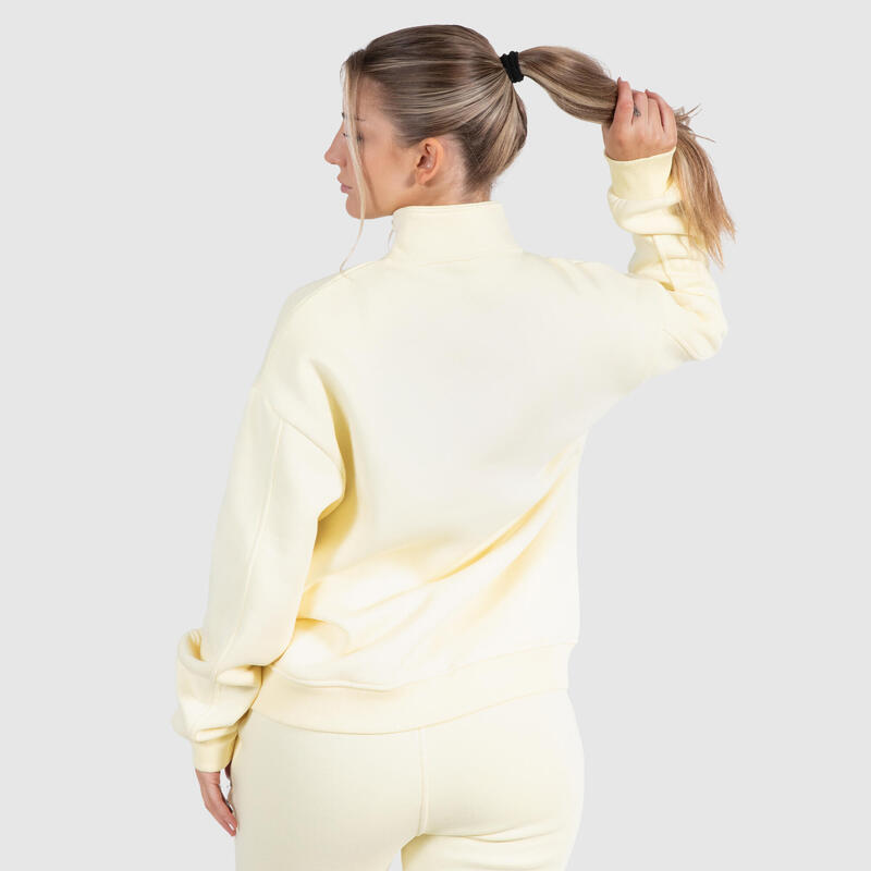 Damen Sweatshirt Half Zip Teresita Gelb für Sport & Freizeit