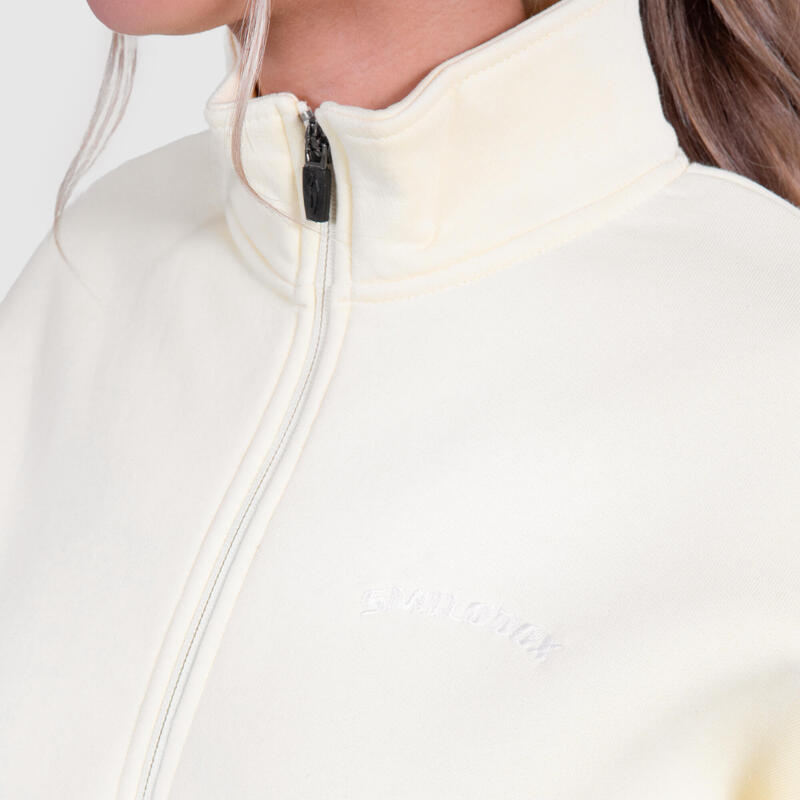 Damen Sweatshirt Half Zip Teresita Gelb für Sport & Freizeit