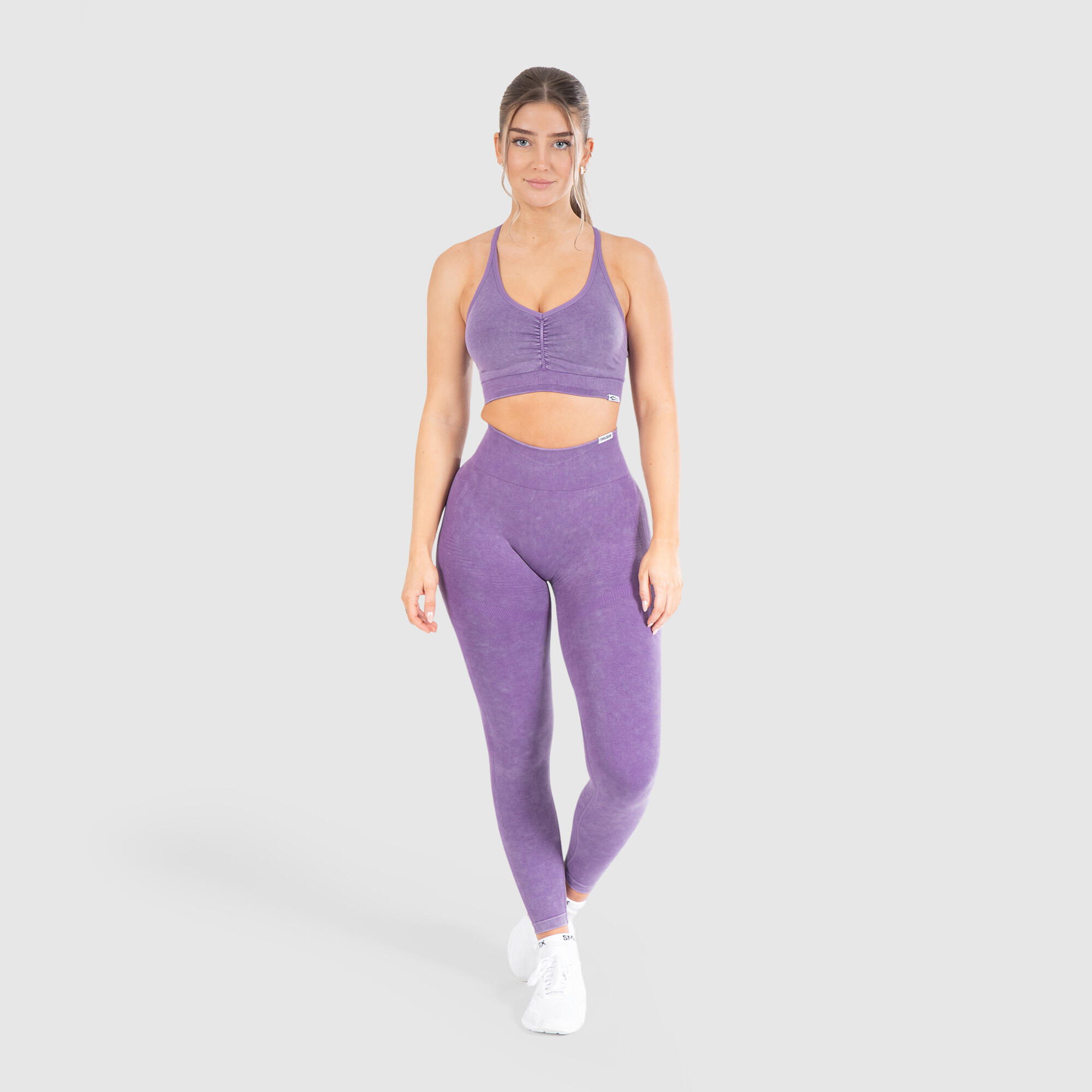Damen Sport BH Batik Scrunch Lila 3/6