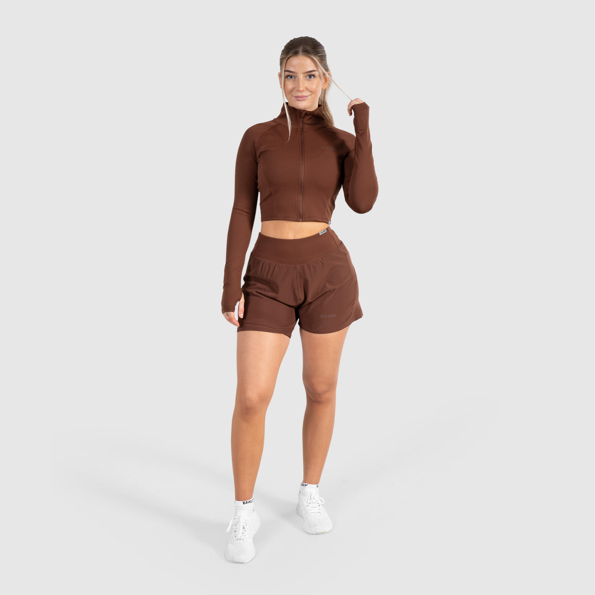 Damen Shorts Advance Pro 2in1 Braun 3/6