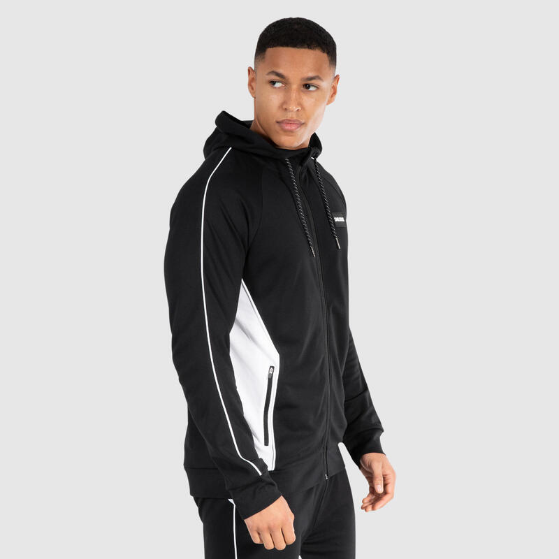 Herren Zip Hoodie Suit Pro Schwarz für Sport & Freizeit