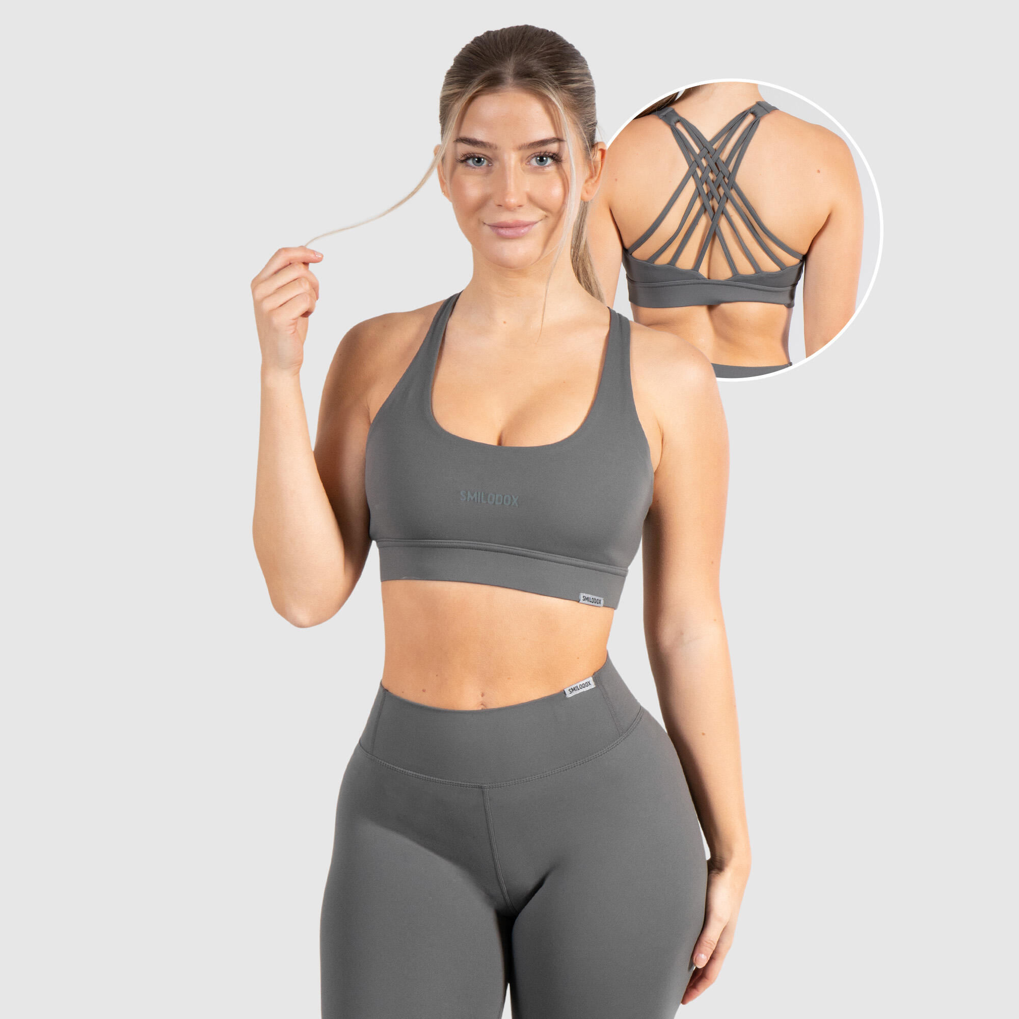 SMILODOX Damen Sport BH Advance Pro Dunkelgrau