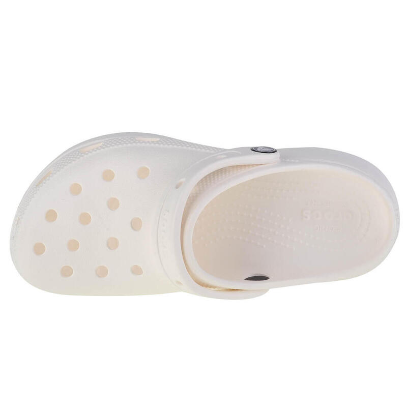 Chanclas Crocs Classic Platform Clog W, Blanco, Mujer