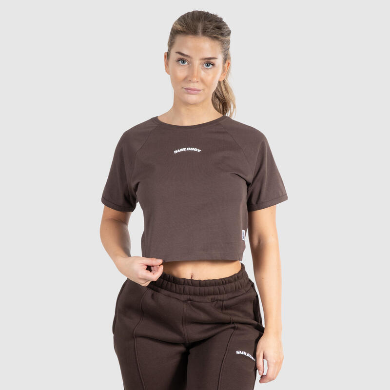 Damen Crop T-Shirt Nalani Braun für Sport & Freizeit