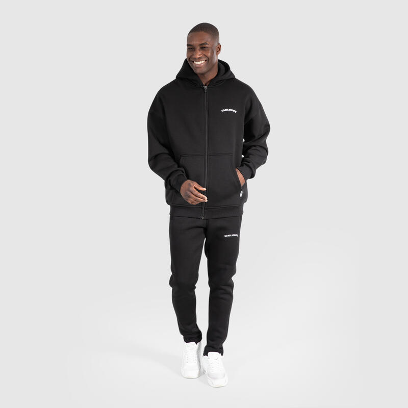 Herren Zip Hoodie Daron Schwarz für Sport & Freizeit