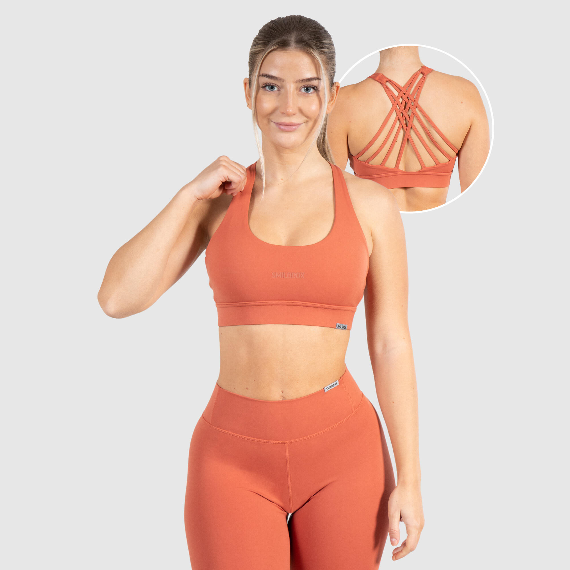 SMILODOX Damen Sport BH Advance Pro Terakotta