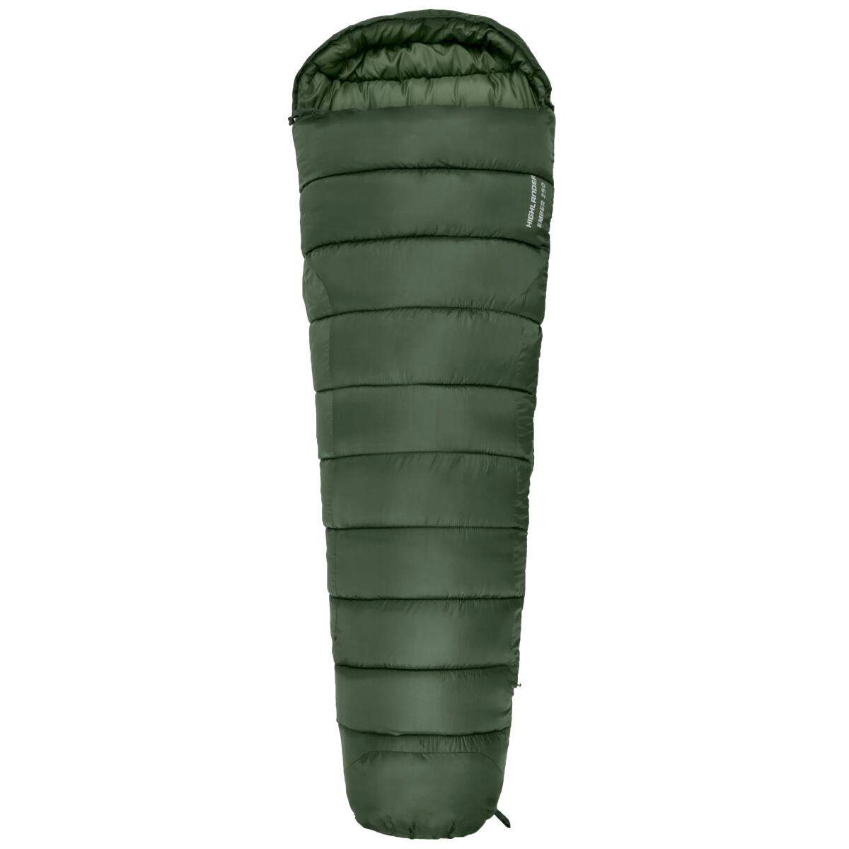 Highlander Forces Phoenix Ember 250 Mummy Sleeping Bag Olive Green 1/6