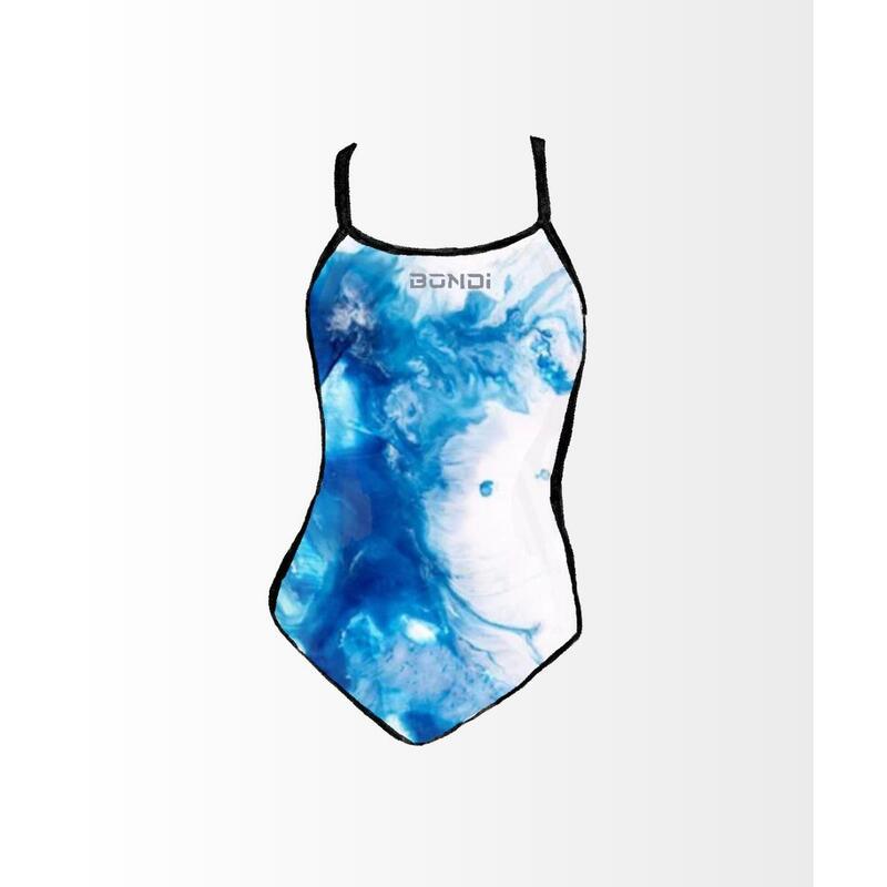 女裝水花訓練泳衣 - 藍色