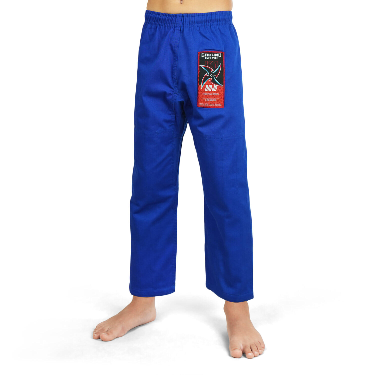 Kimono/Gi do BJJ dla dzieci Ground Game Ninja niebieskie 4/7