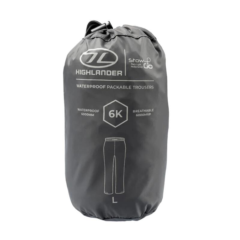 Regenbroek Stow & Go Packaway New Charcoal - Grijs