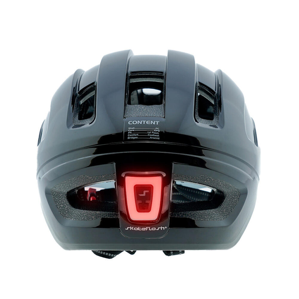 Capacete de skate/trotinete para adultos SkateFlash Atomic Black 2/7