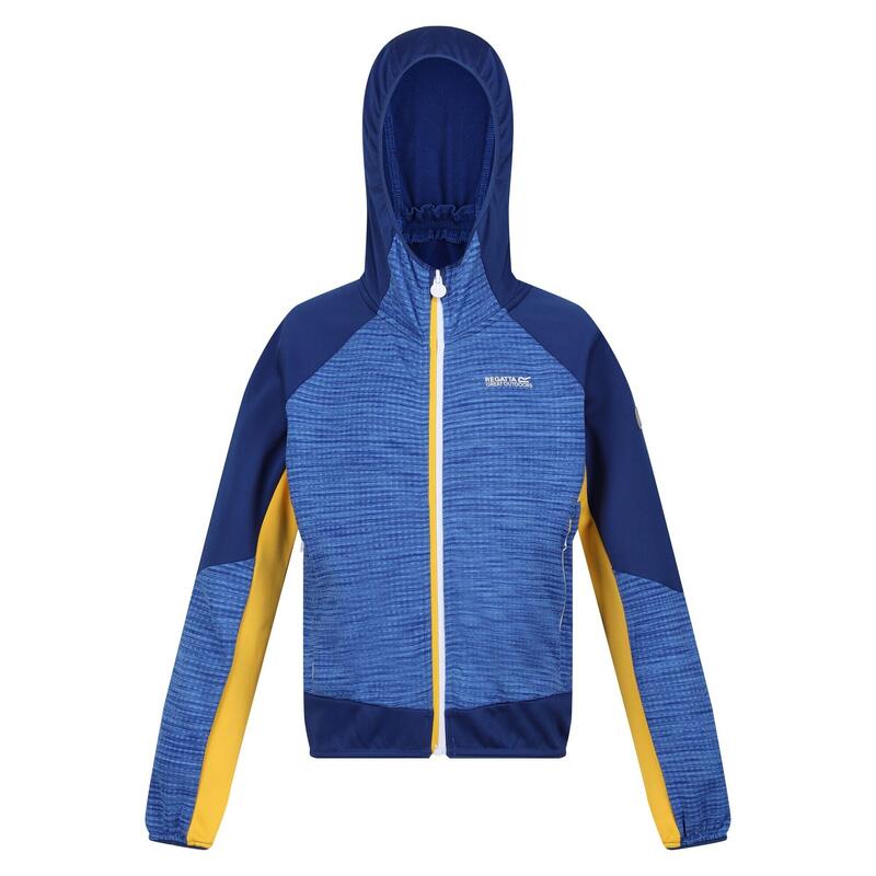 Giacca Soft Shell Con Cappuccio Bambini Regatta Prenton II Blu Intenso New Royal