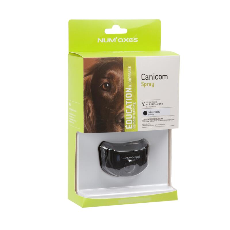 COLLIER SEUL DE DRESSAGE POUR CHIEN SANGLE NOIRE NUM'AXES CANICOM SPRAY