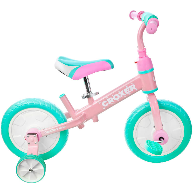 Bicicleta de fondo 2en1 Duos Rosa/Menta